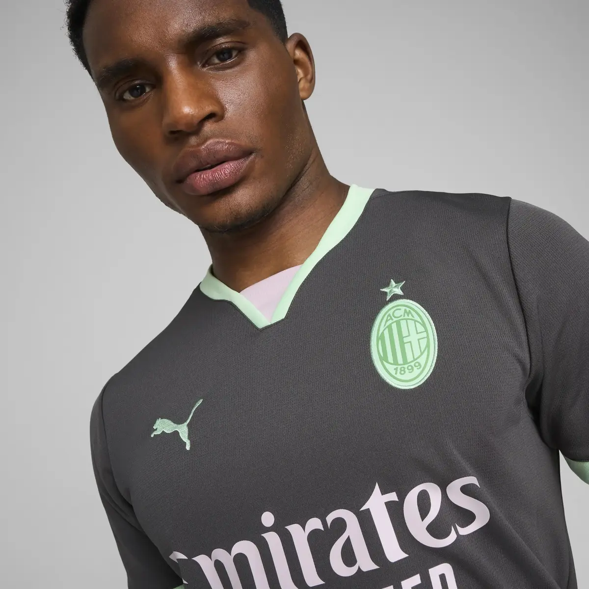 PUMA ACM Third Jersey Replica Gri Erkek Forma