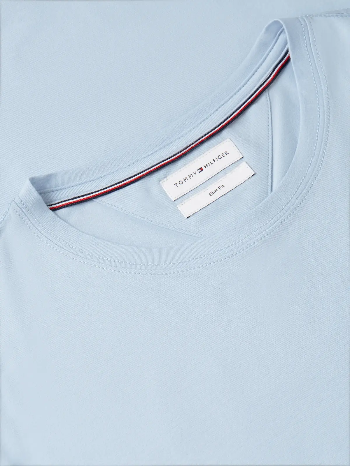 Tommy Hilfiger STRETCH SLIM FIT TEE Erkek Mavi T-Shirt