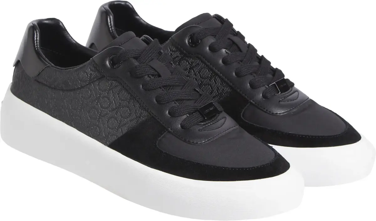 Calvin Klein VULC LACE UP - MONO, 0GR Siyah Kadın Spor Ayakkabı & Sneaker