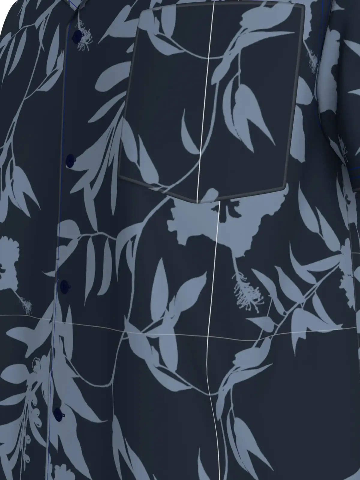 Tommy Hilfiger BOWLING SHIRT PRINT, 0G0 Lacivert Erkek Gömlek