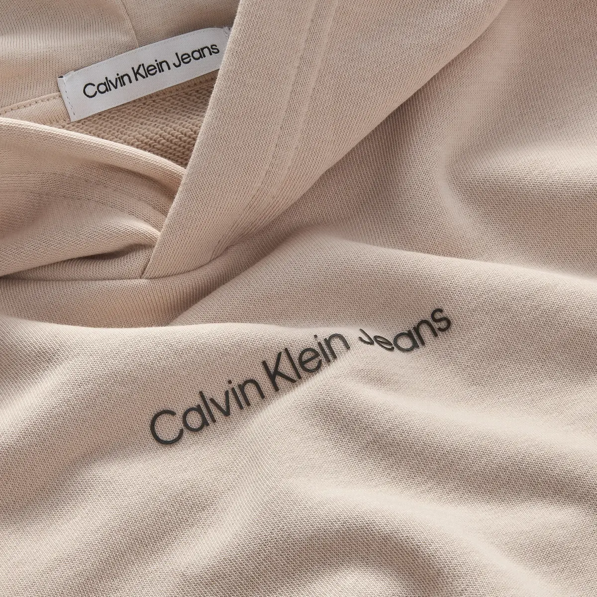 Calvin Klein CKJ LOGO BOXY HOODIE Kadın Kahverengi Hoodie