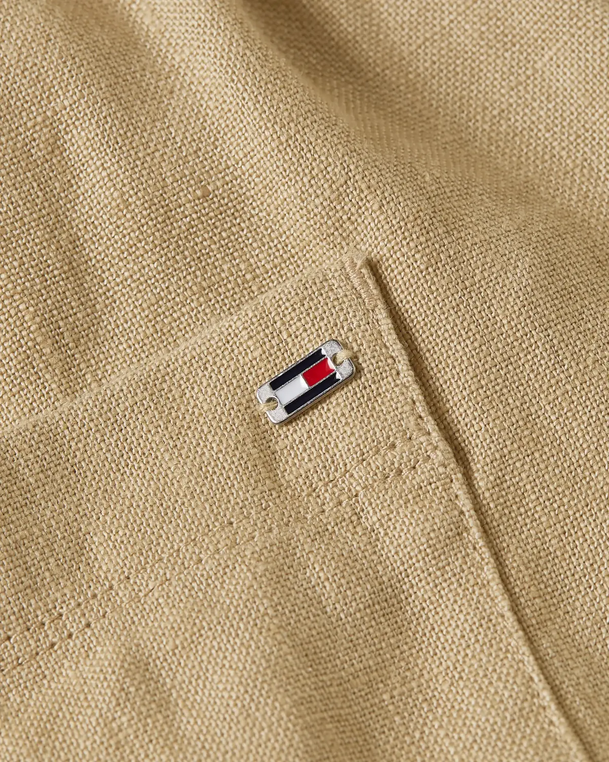 Tommy Hilfiger ESS LINEN TAILORED S, AEH Bej Kadın Pantolon