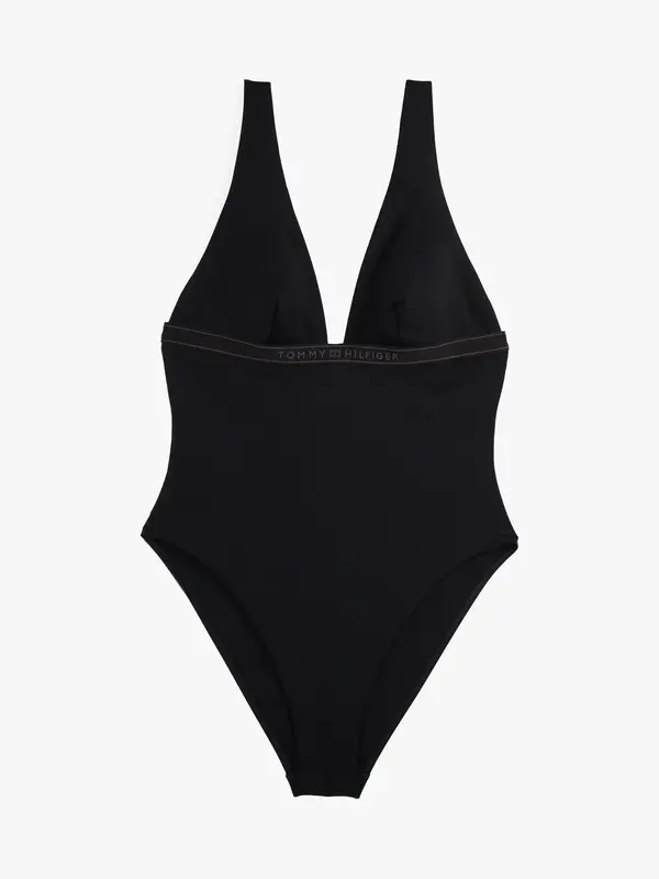 Tommy Hilfiger PLUNGE ONE PIECE RP, BDS Siyah Kadın Mayo