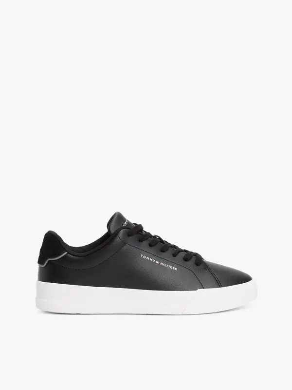 Tommy Hilfiger TH COURT LTH DETAIL, BDS Siyah Erkek Spor Ayakkabı & Sneaker