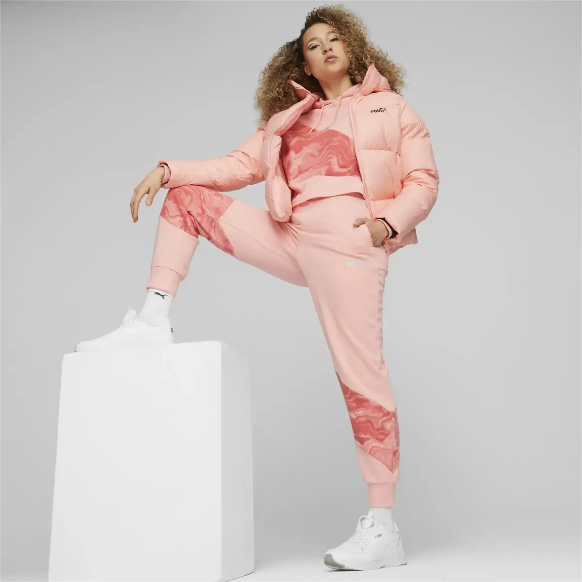 Puma Hooded Ultra Down Puffer Pembe Kadın Şişme Mont
