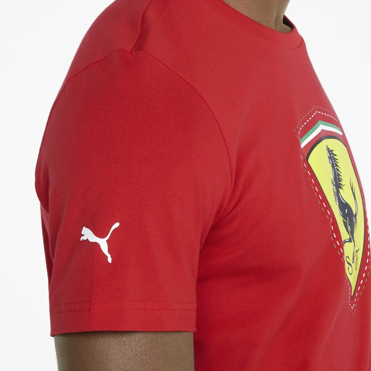 Puma Ferrari Race Color Shield Te Kırmızı Erkek T-Shirt
