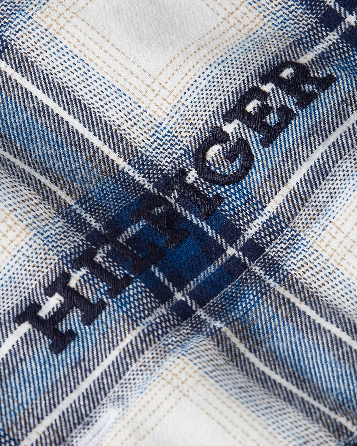 Tommy Hilfiger SHADOW CHECK OVERSHI Erkek Mavi Gömlek