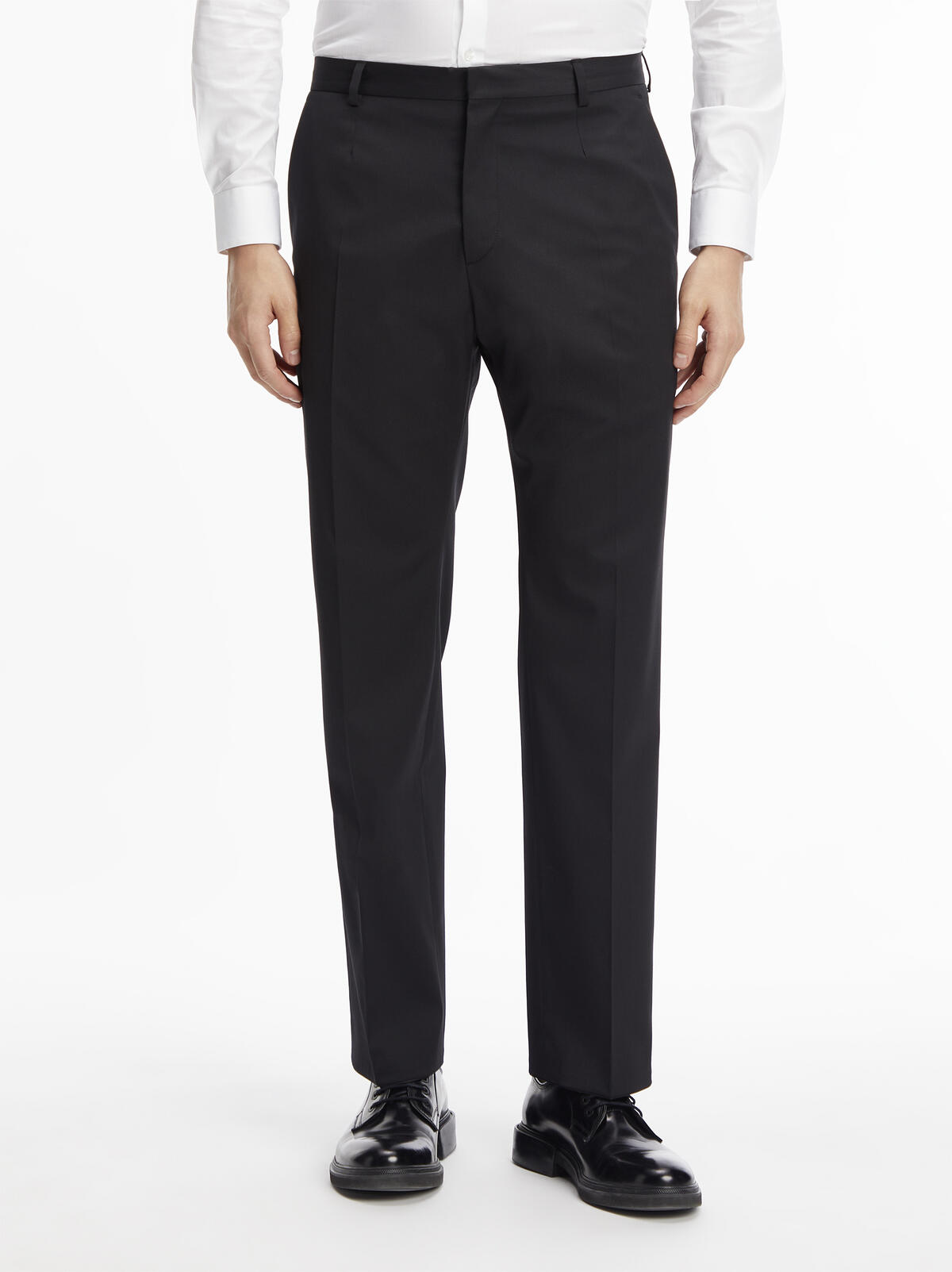Calvin Klein TRAVEL GABARDINE STR Erkek Siyah Kumaş Pantolon