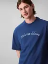 Calvin Klein SS CENTER CHAIN STIT, C3I Lacivert Erkek T-Shirt