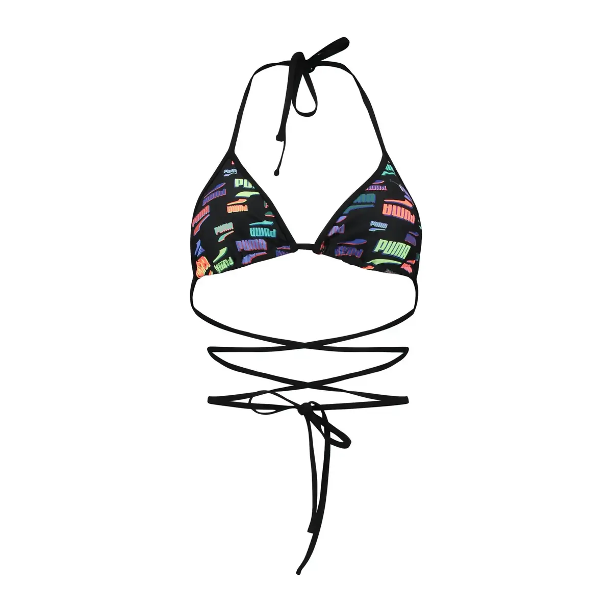 Puma Wrap Tringle Top Siyah Kadın Bikini Üstü
