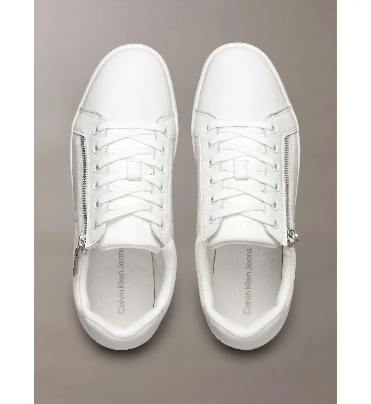 Calvin Klein CLASSIC CUPSOLE ZIP LOW IN Beyaz Erkek Günlük Spor Ayakkabı
