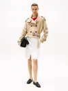 Tommy Hilfiger COTTON CROP TRENCH, AEG Bej Kadın Ceket