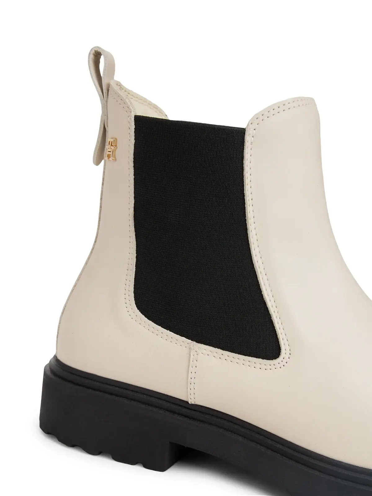 Tommy Hilfiger TH LEATHER CLEATED C, ACI Krem Kadın Bot