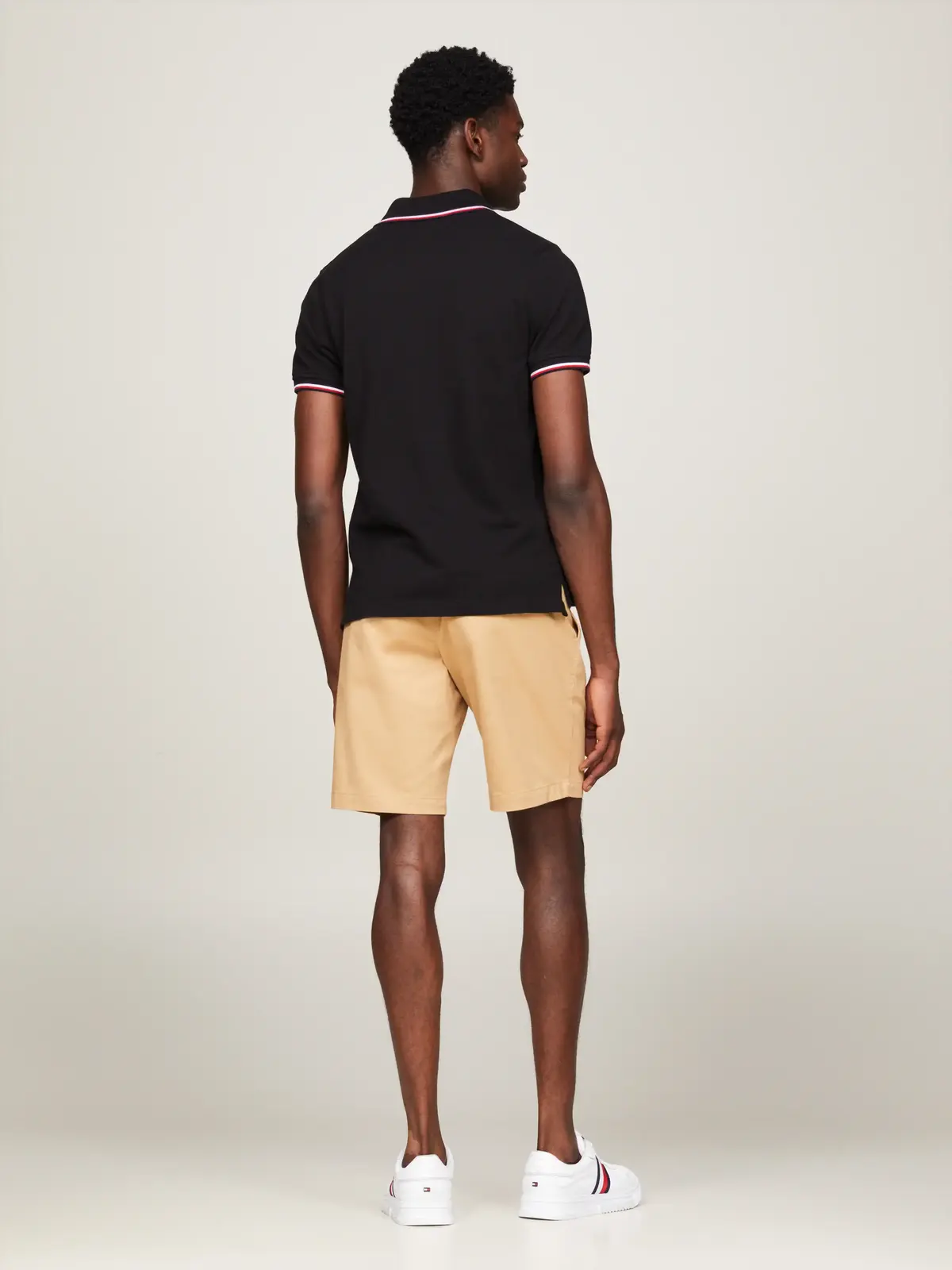 Tommy Hilfiger CORE TOMMY TIPPED SL Erkek Siyah Polo T-Shirt