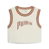 PUMA TEAM Graphic Crop Tee Krem Kadın Crop T-Shirt