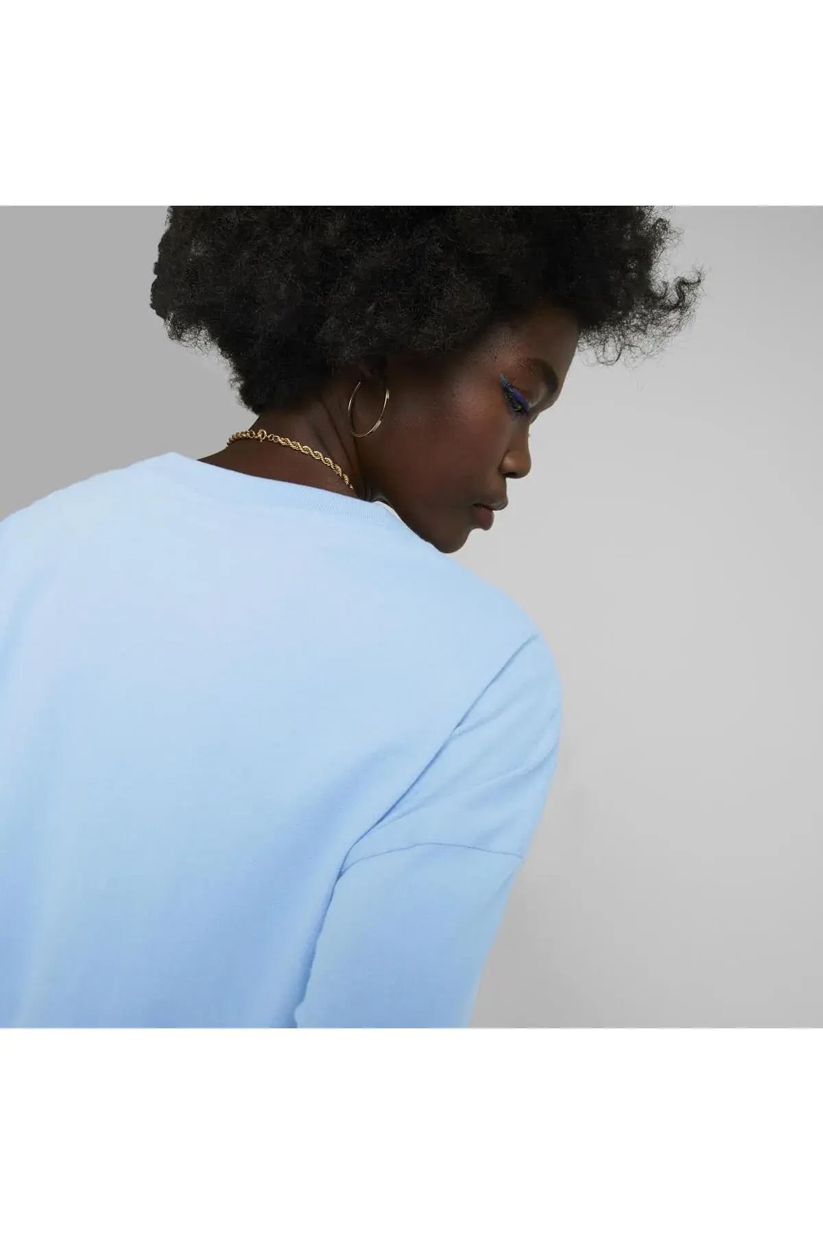 Puma Classıcs Oversized Tee Mavi Kadın Tişört