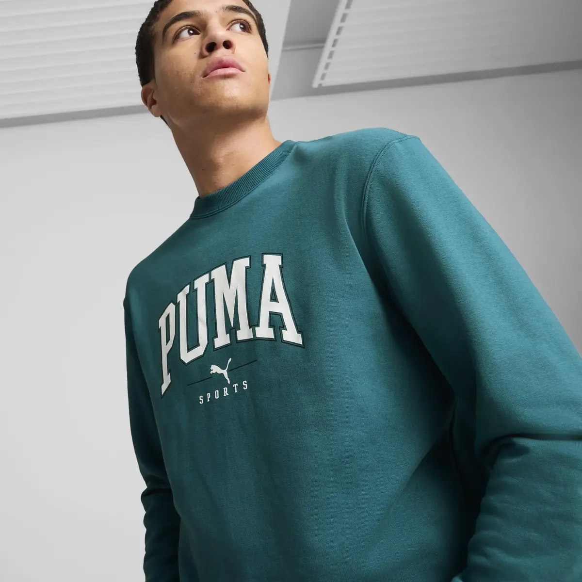 Puma SQUAD Crew Yeşil Erkek Sweatshirt