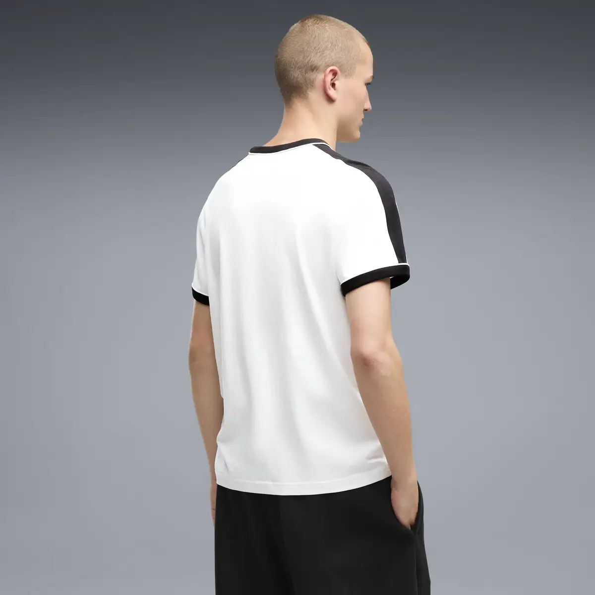PUMA T7 Ringer Tee Erkek Beyaz T-Shirt