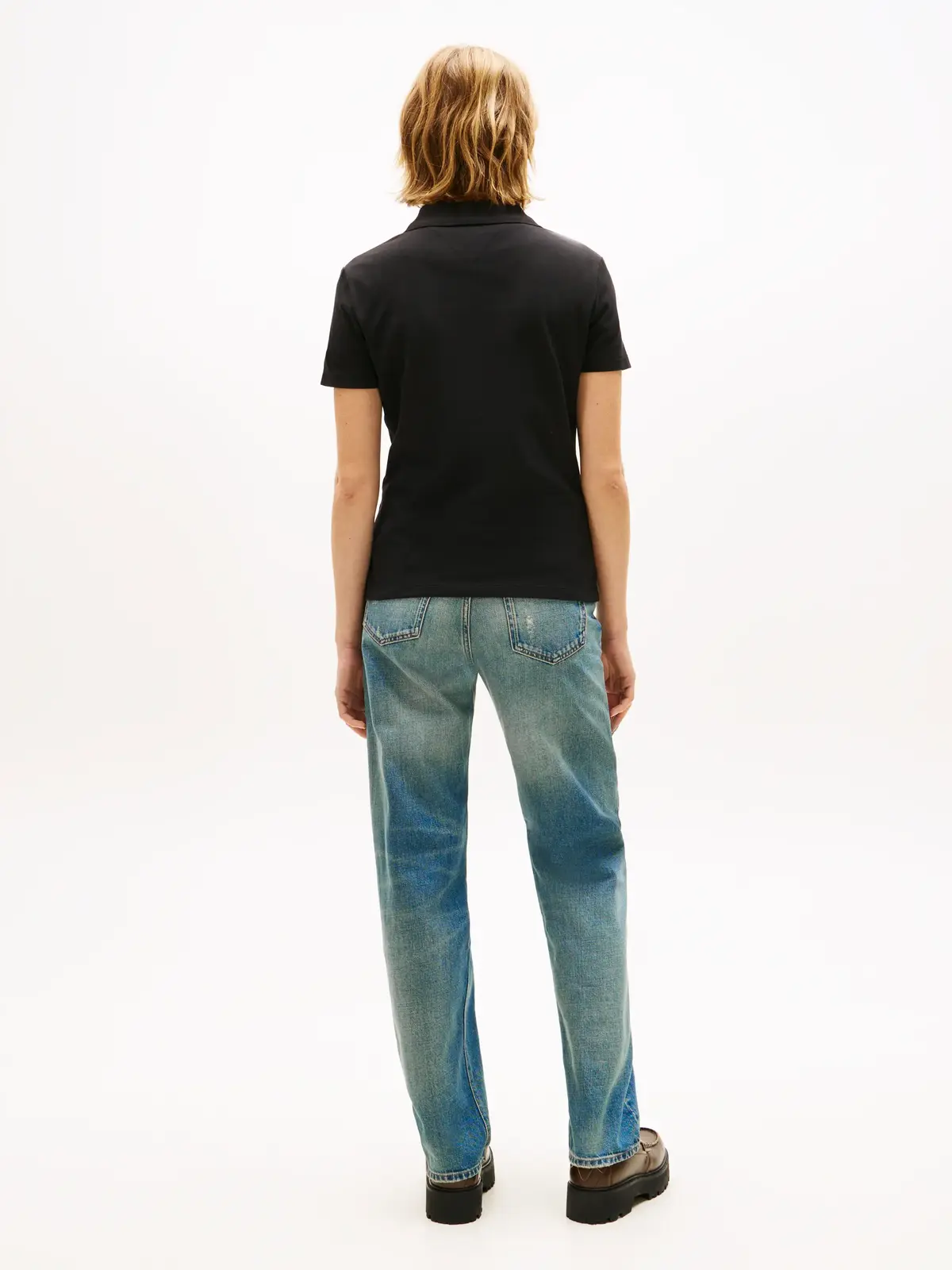 Tommy Hilfiger TJW SLIM ESSENTIAL P, BDS Siyah Kadın T-Shirt & Polo