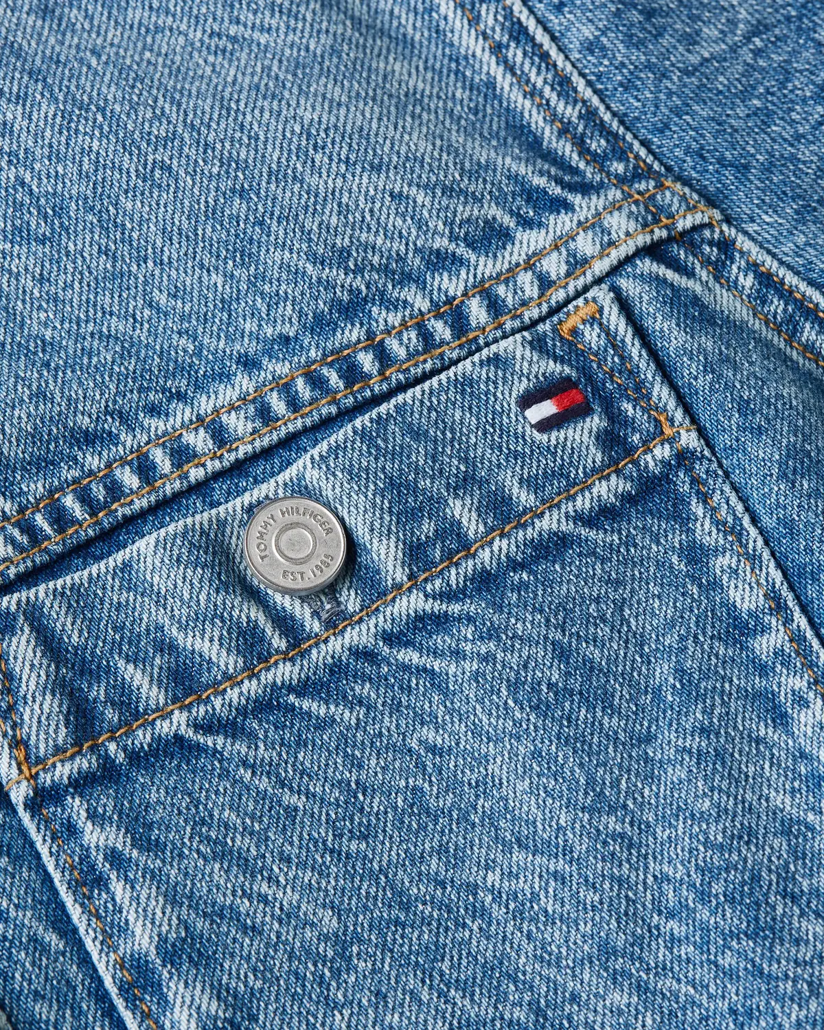 Tommy Hilfiger DNM SS KNEE BELTED D, 1A8 Mavi Kadın Elbise-Etek