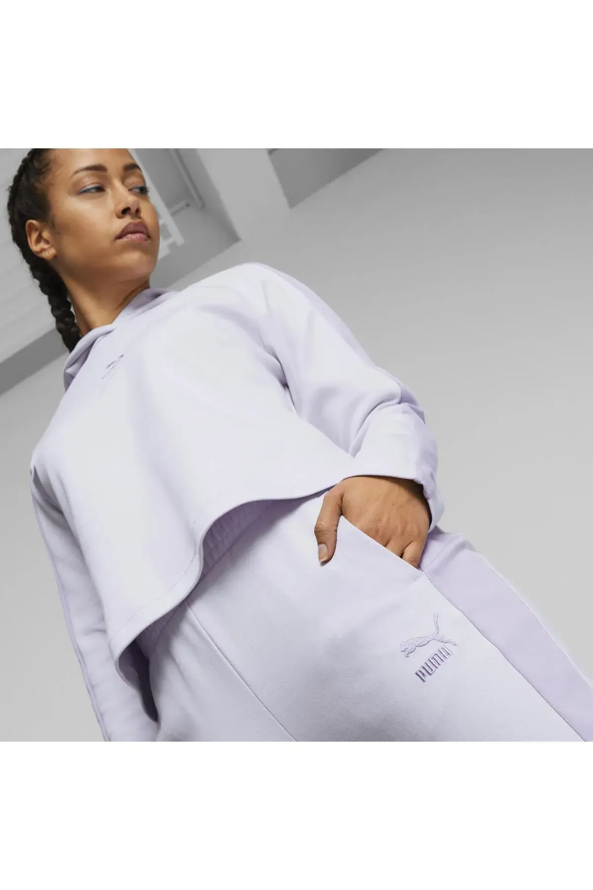 Puma T7 High Waist Pants Spring Mor Kadın Eşofman Altı