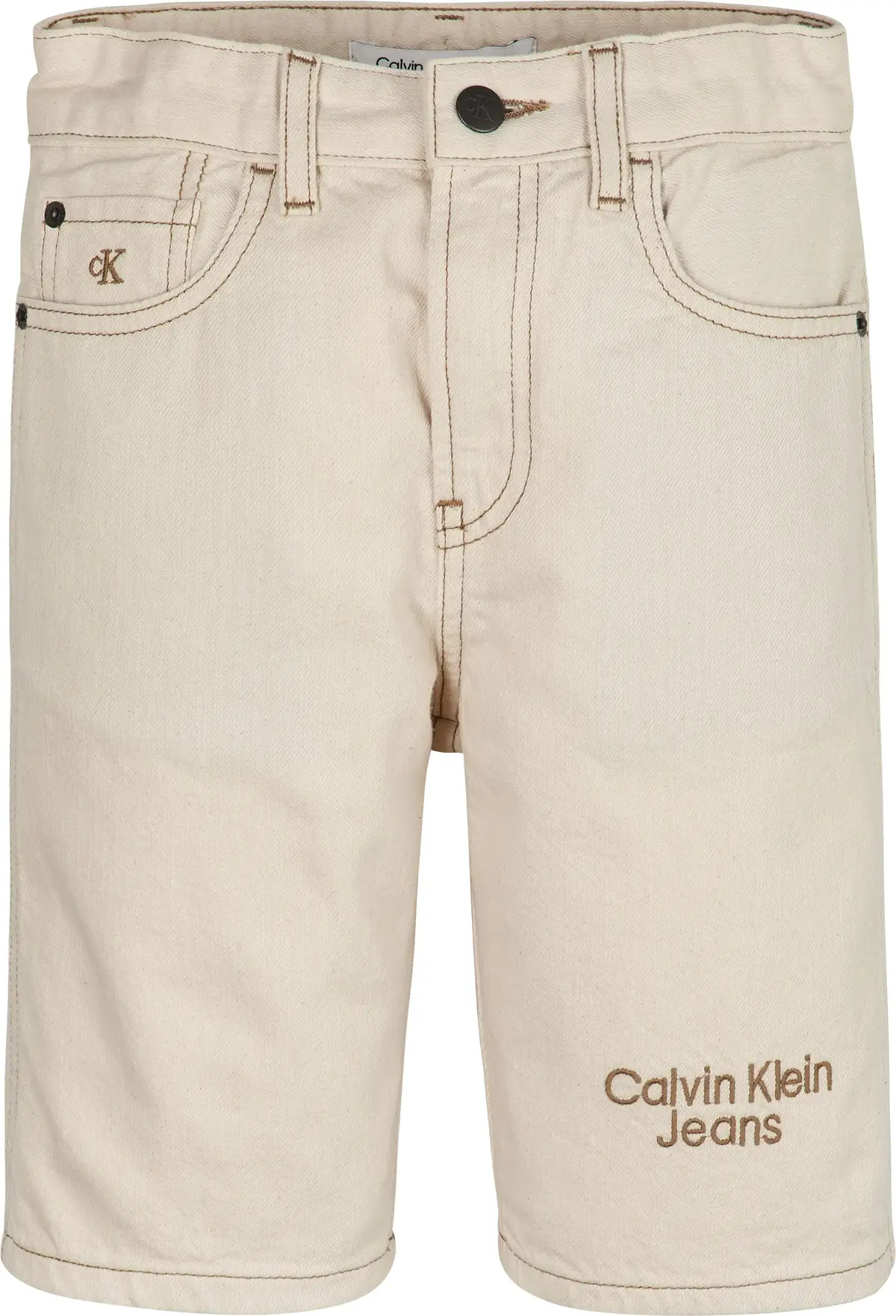 Calvin Klein DENIM RLXD ECRU SHOR Erkek Krem Şort