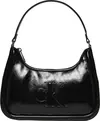 Calvin Klein BOLD CK METALLIC SHOULDER BAG Kadın Siyah El Çanta