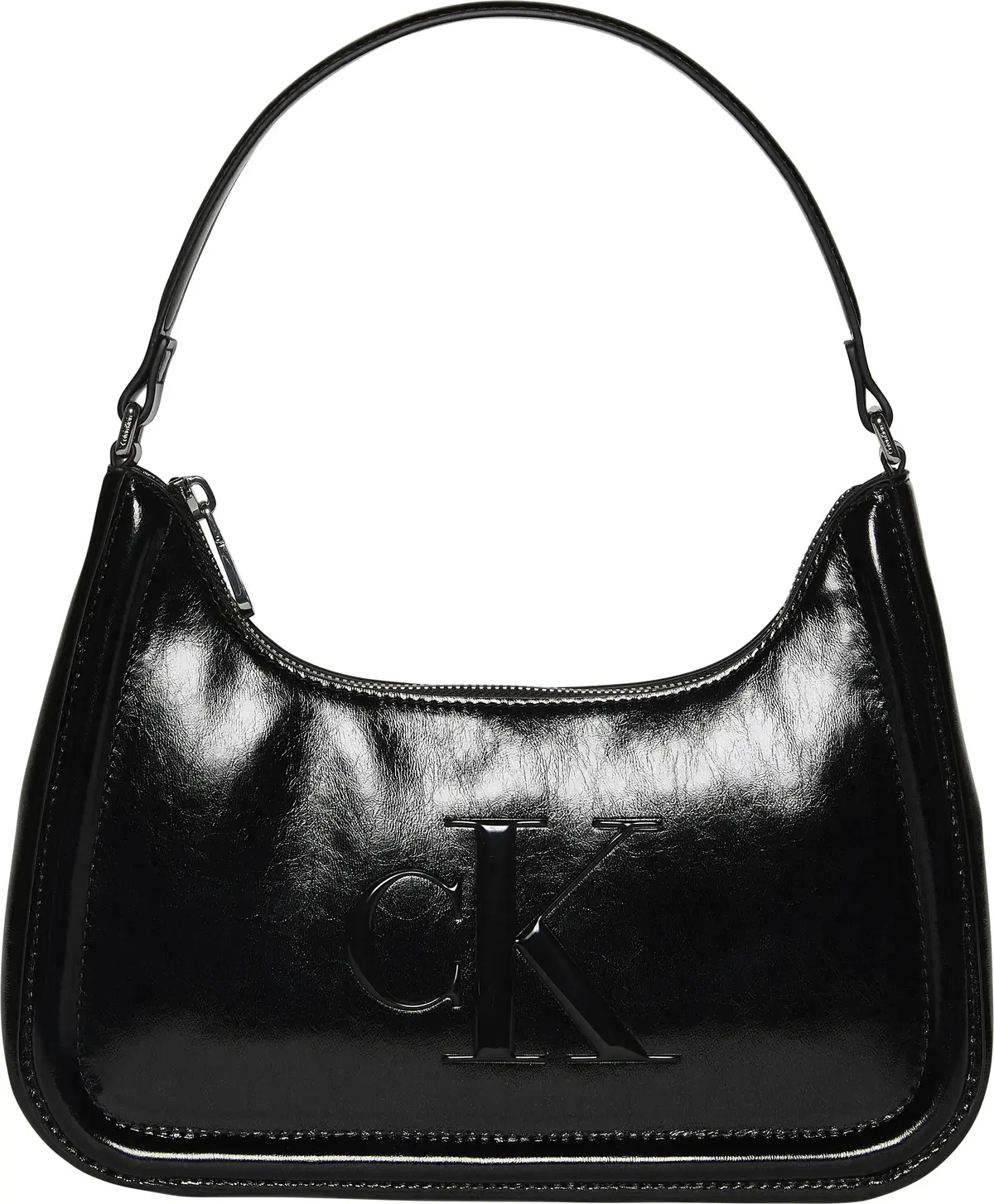 Calvin Klein BOLD CK METALLIC SHOULDER BAG Kadın Siyah El Çanta