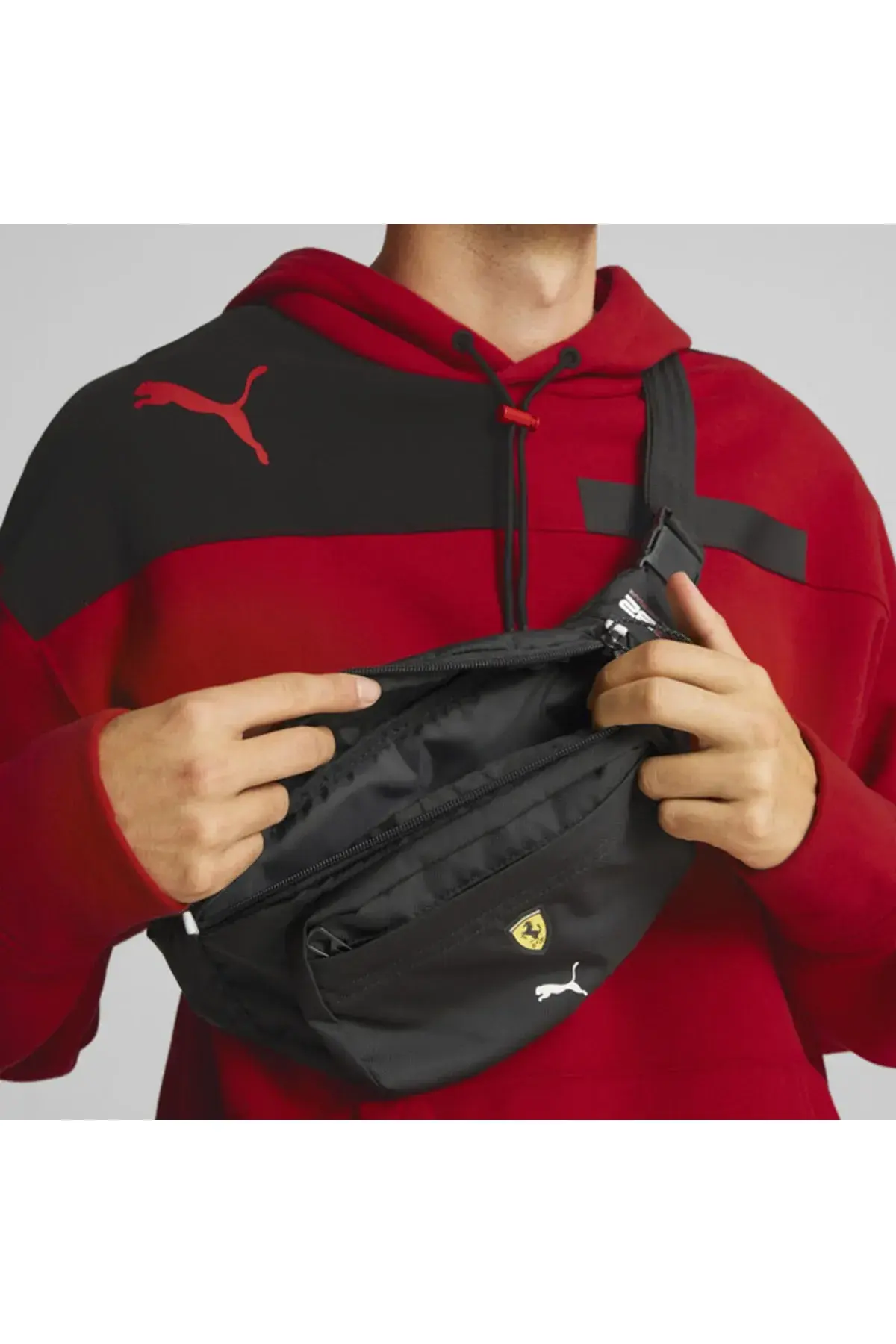 Puma Ferrari Sptwr Race Waist Bag Siyah Unisex Bel Çantası