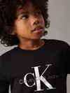 Calvin Klein CK MONOGRAM TERRY CN Siyah Çocuk Sweatshirt