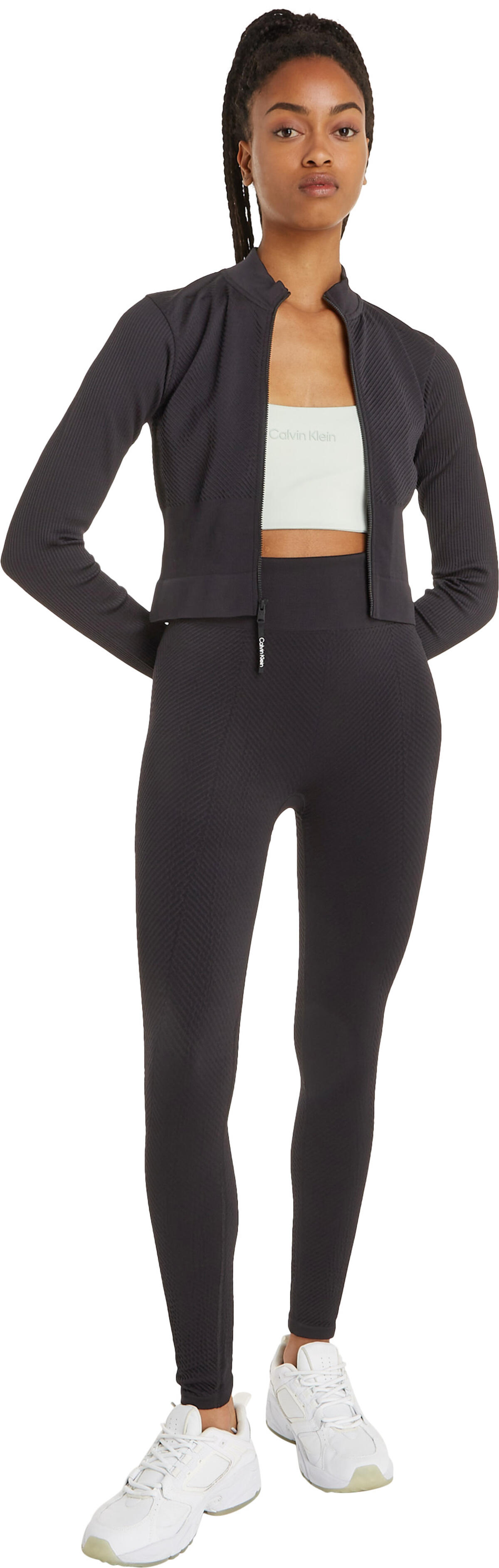 Calvin Klein WO - Seamless Full Z Kadın Siyah Fermuarlı Ceket
