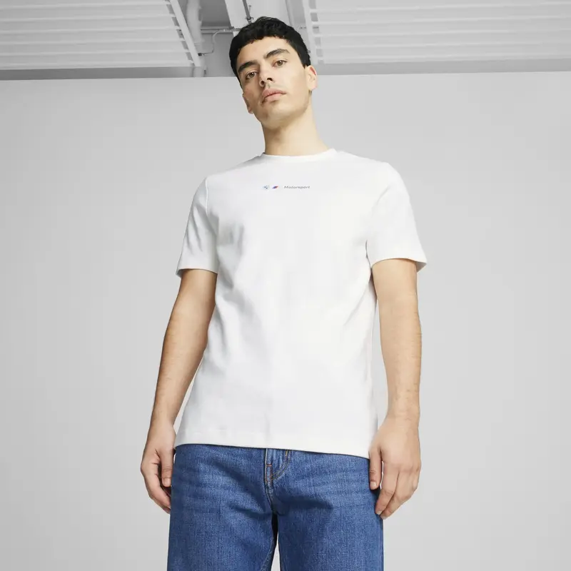 Puma BMW MMS JAQUARD TEE Beyaz Erkek T-Shirt