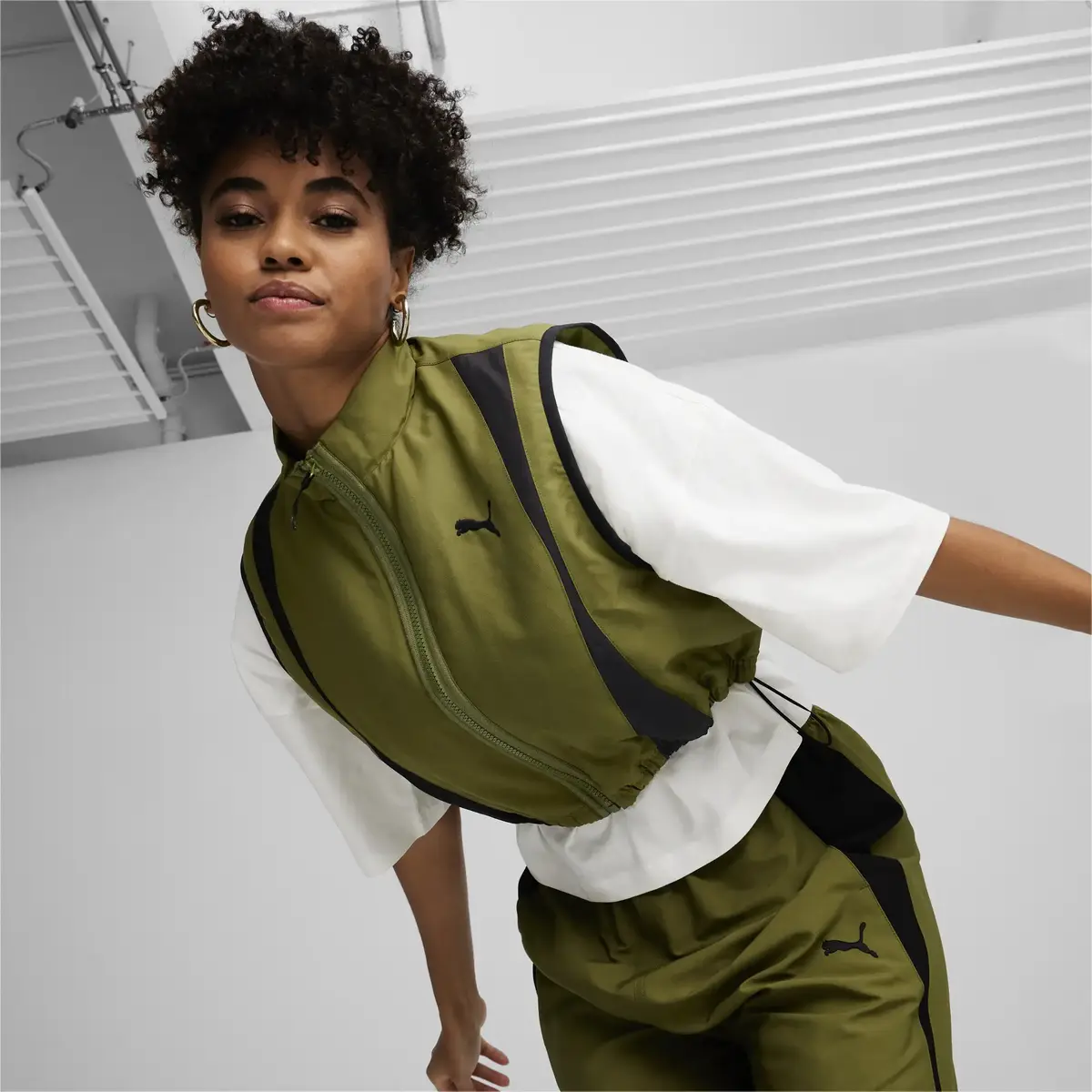 Puma DARE TO Woven Vest Yeşil Kadın Yelek