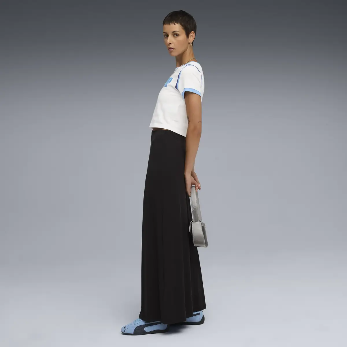 PUMA FUTURE.PUMA.ARCHIVE Baby Tee Beyaz Kadın Crop