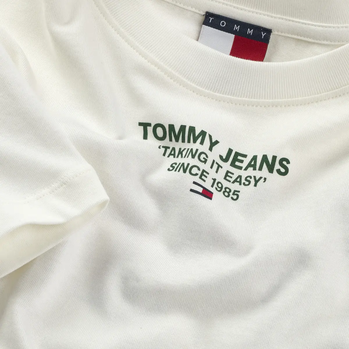Tommy Hilfiger TJW RLX TJ FLOWERS T, YBL Beyaz Kadın T-Shirt & Polo