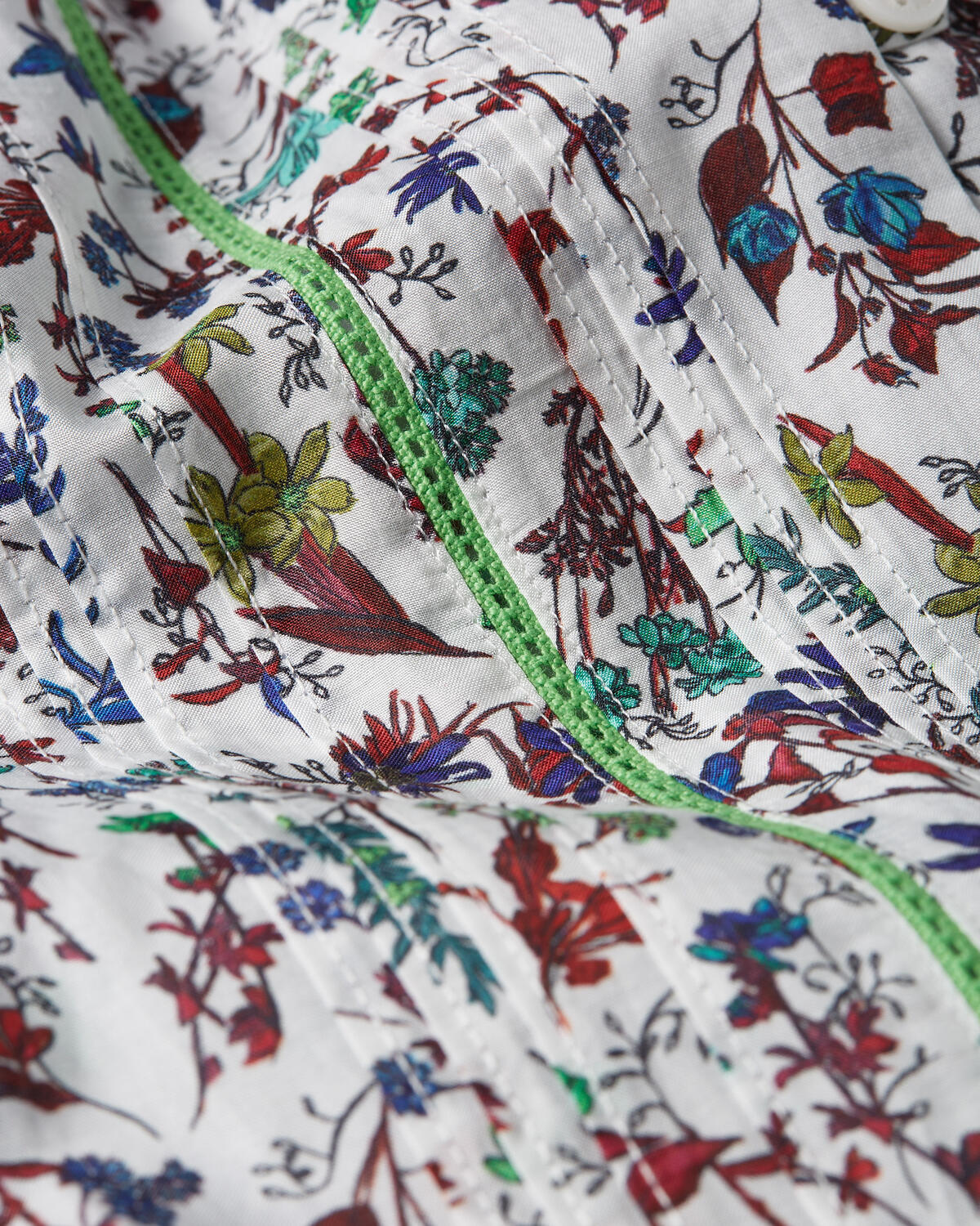 Tommy Hilfiger CO VOILE FLORAL V-NK Kadın Beyaz Gömlek