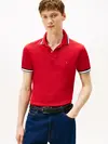 Tommy Hilfiger CUFF INTEREST SLIM F, XLD Kırmızı Erkek Polo Yaka T-Shirt