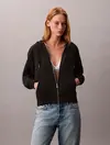 Calvin Klein ARCHIVE LOGO FRENCH TERRY FZ HOO Siyah Kadın Sweatshirt