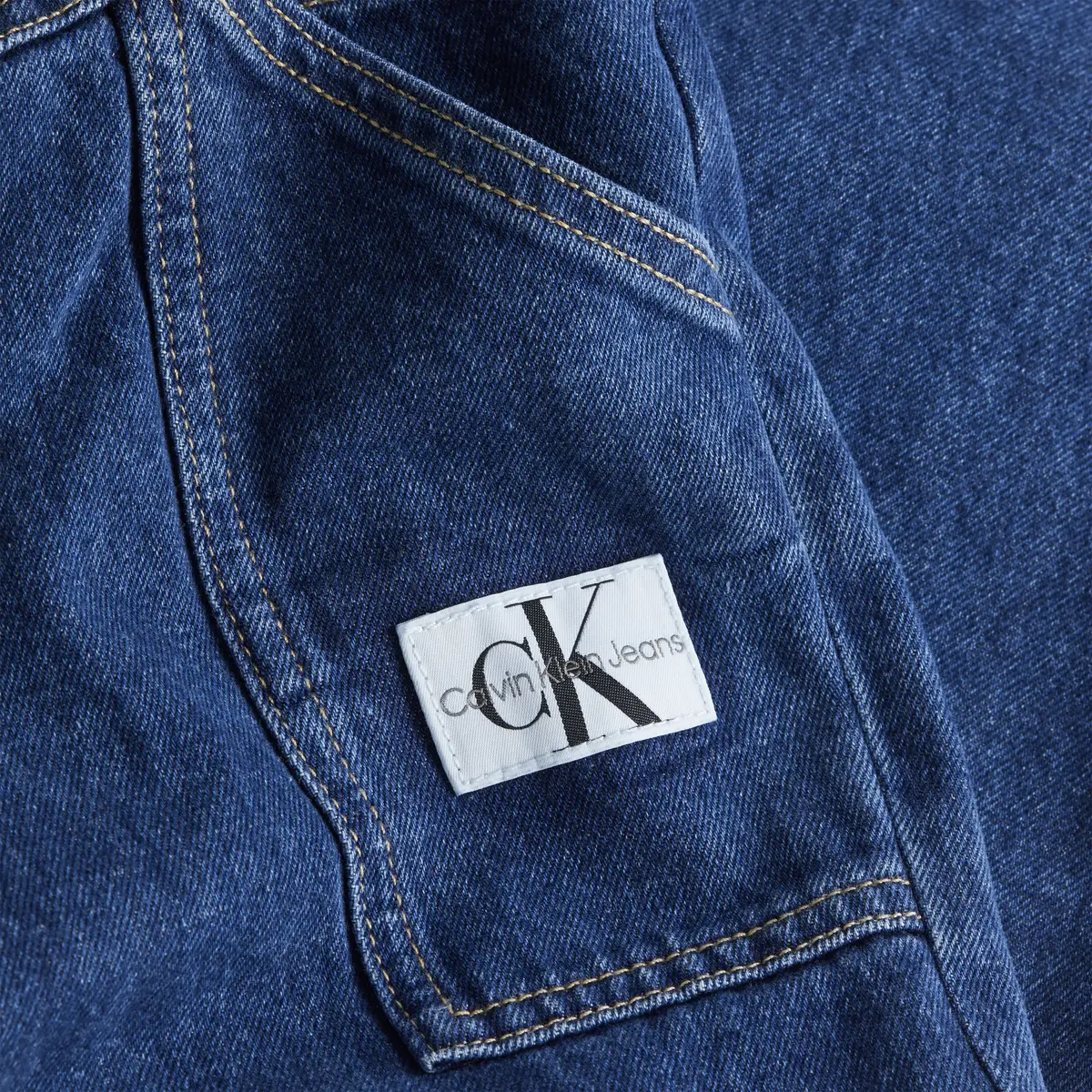Calvin Klein 90S STRAIGHT UTILITY Kadın Mavi Kot Pantolon