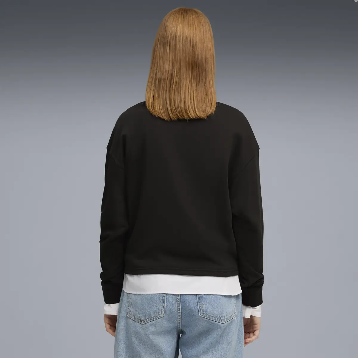 Puma CLASS Comfort Polo Crew Siyah Kadın Sweatshirt