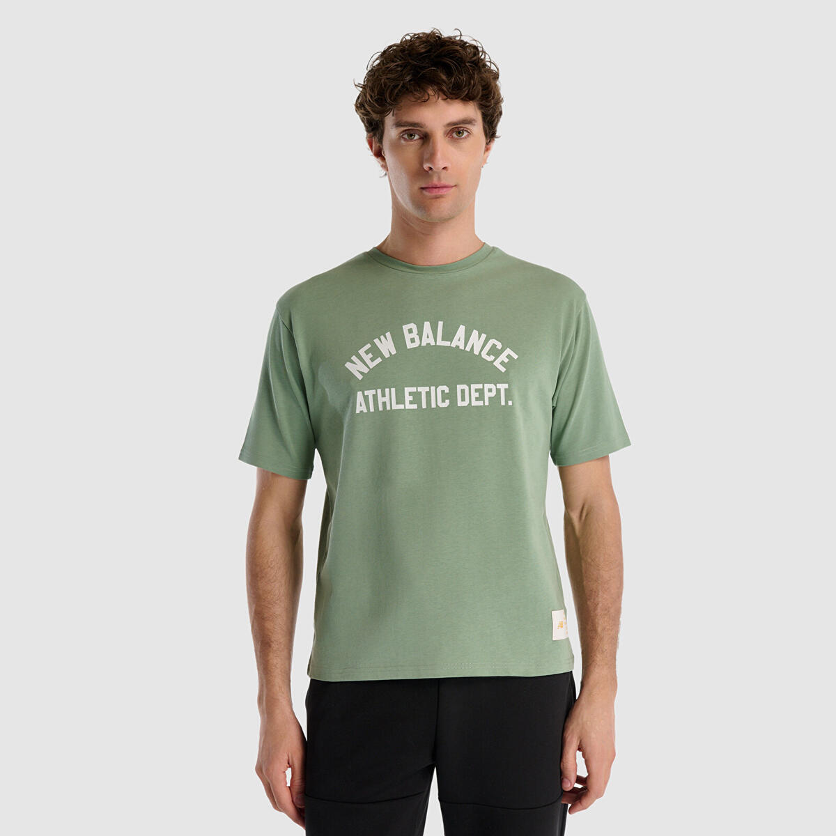New Balance MNT1519 Erkek Yeşil T- Shirt