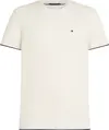 Tommy Hilfiger TIPPED STRUCTURE KNI, Z00 Krem Erkek T-Shirt & Polo