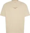Calvin Klein SS 16S RLXD FIT CKJ GRAPHIC TEE Erkek Krem T-Shirt