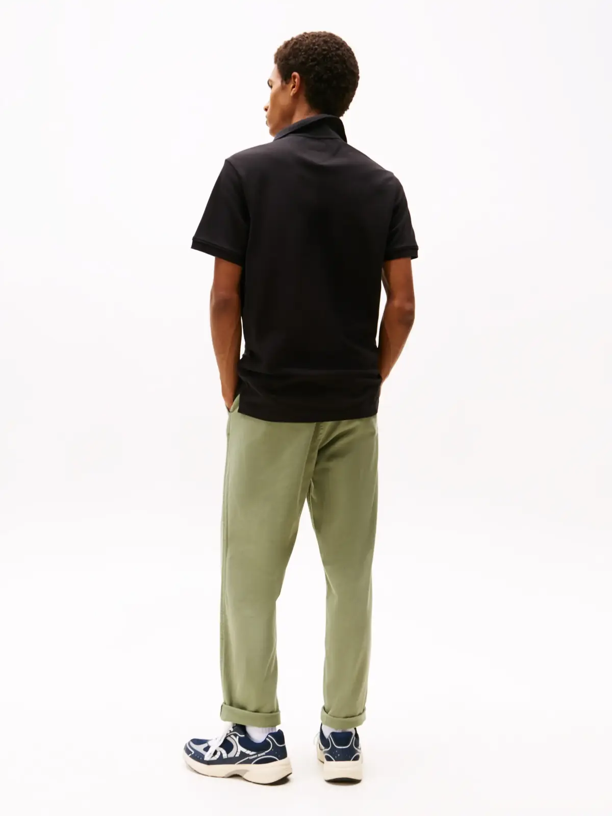 Tommy Hilfiger TJM SLIM CHEST FLAG, BDS Siyah Erkek T-Shirt & Polo