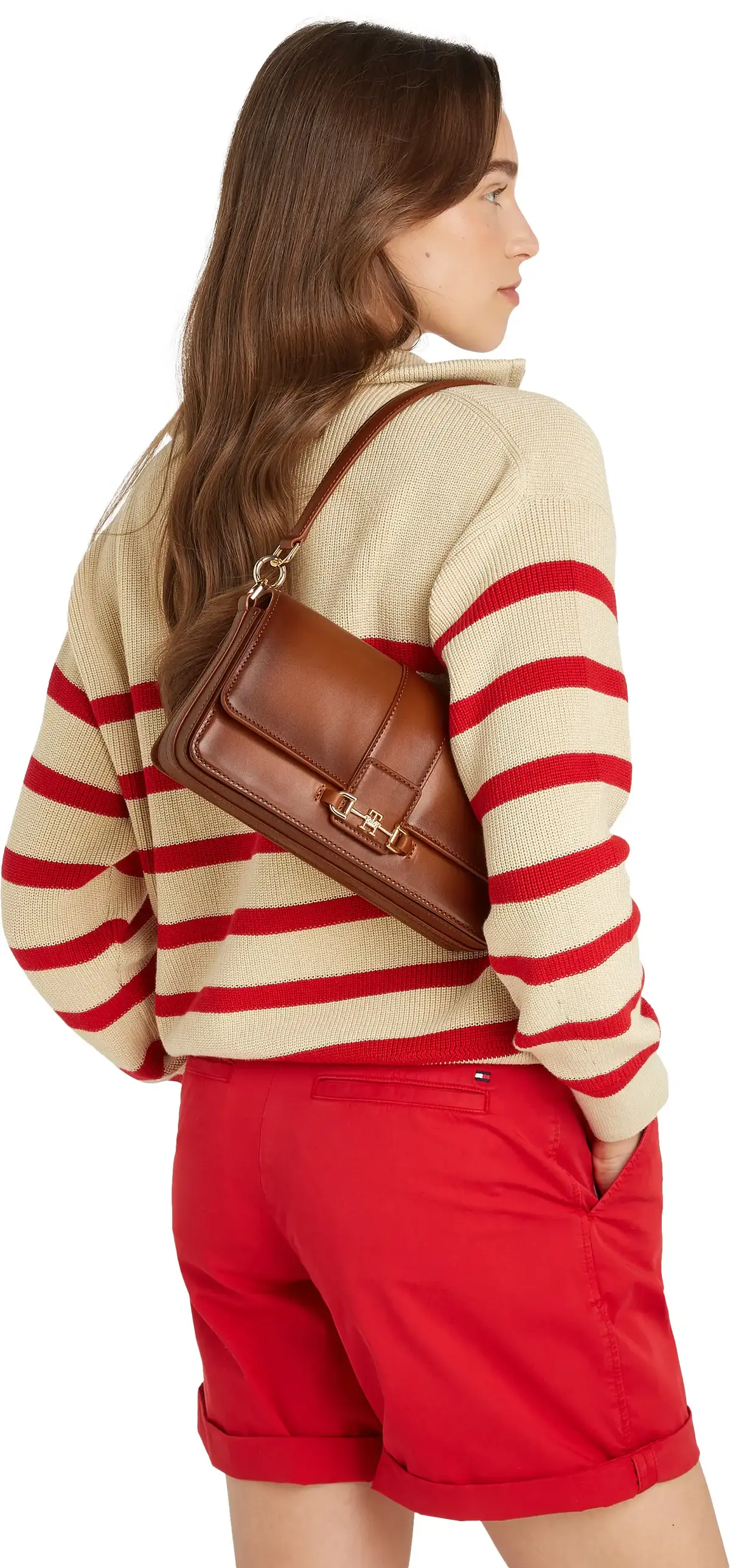 Tommy Hilfiger HERITAGE LEATHER CON, 0HD Kahverengi Kadın Çanta & Cüzdan