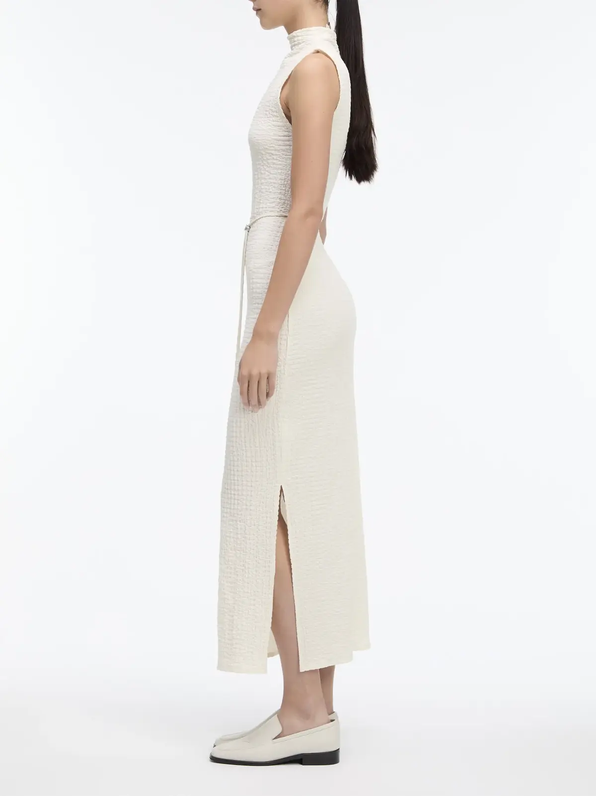 Calvin Klein CRINKLE JERSEY ANKLE, YAS Krem Kadın Elbise-Etek