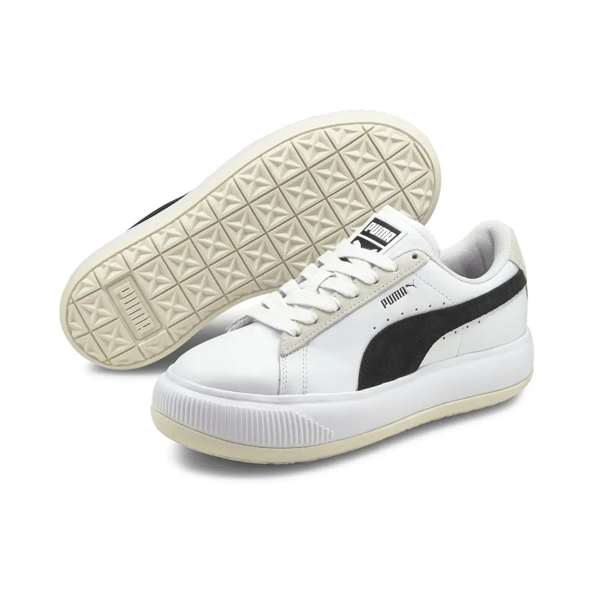 Puma Suede Mayu Mix Wn S Beyaz-Siyah Kadın Günlük Spor Ayakkabı