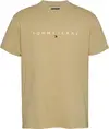 Tommy Hilfiger TJM REG LINEAR LOGO Erkek Sarı T-Shirt