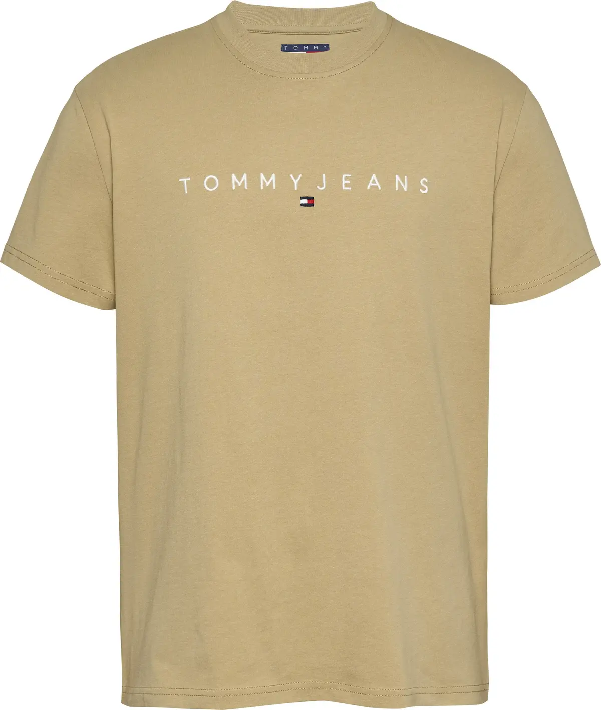 Tommy Hilfiger TJM REG LINEAR LOGO Erkek Sarı T-Shirt