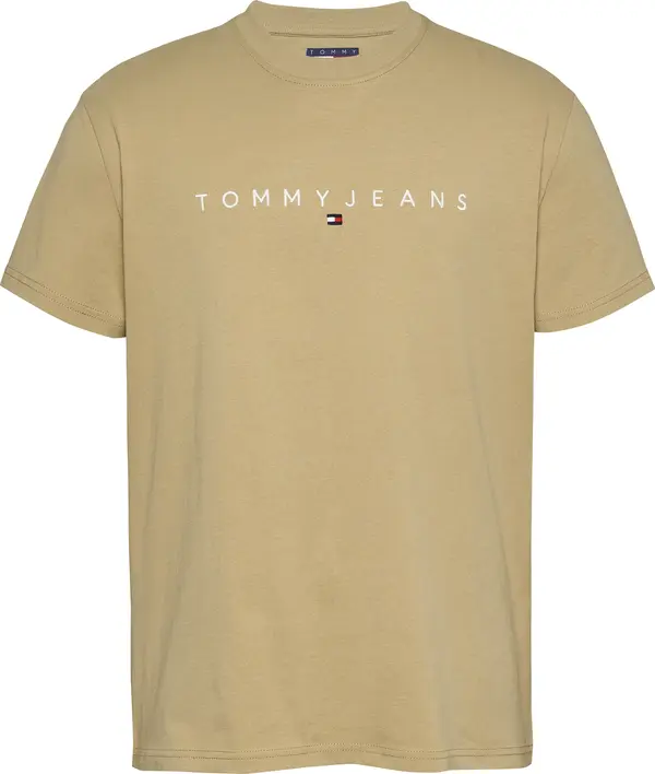 Tommy Hilfiger TJM REG LINEAR LOGO Erkek Sarı T-Shirt